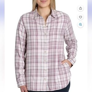 Jachs Girlfriend Women's Super Soft Feel Flannel Shirt with side pockets size XL